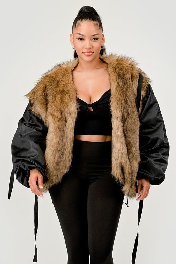 The Luxe Reversible Bomber - Onyx & Fox