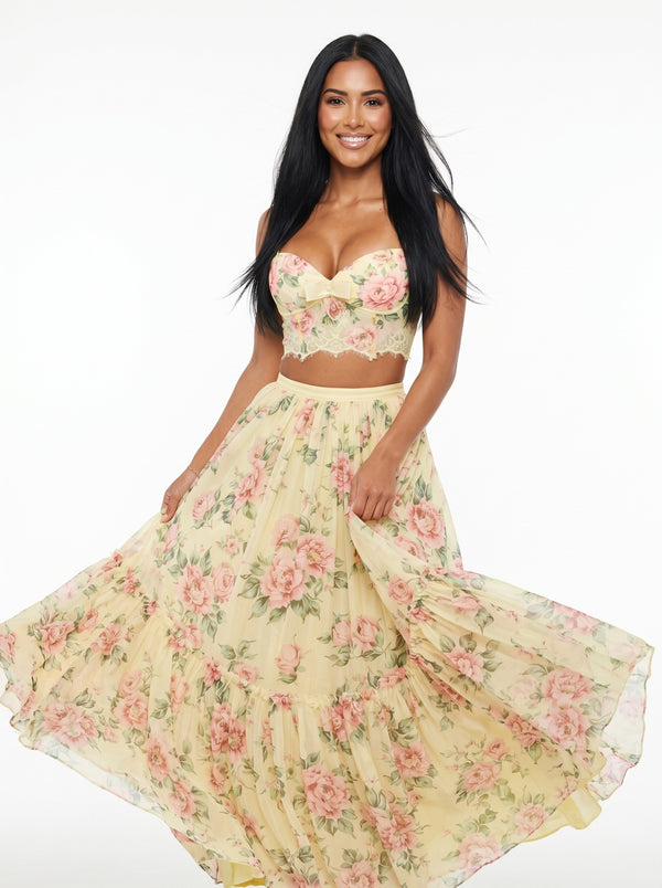 Whisper of Pastel Roses Two Pcs Set