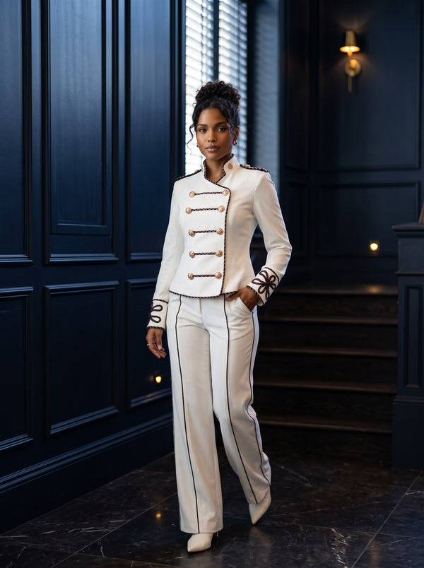Bianca Military Trim Pant Set