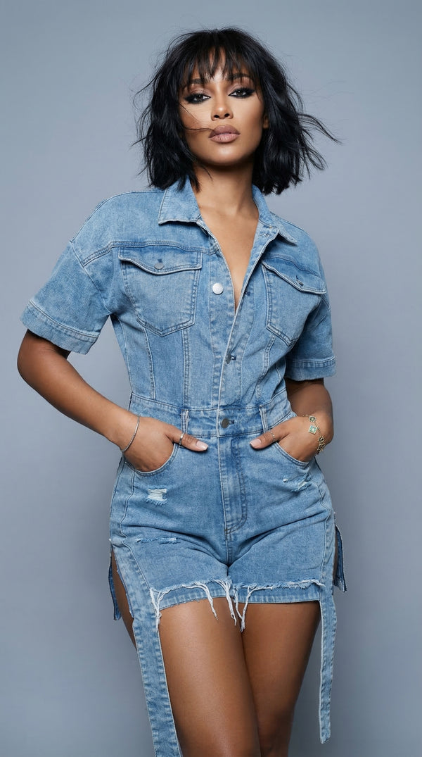 Denim Dazzle Romper