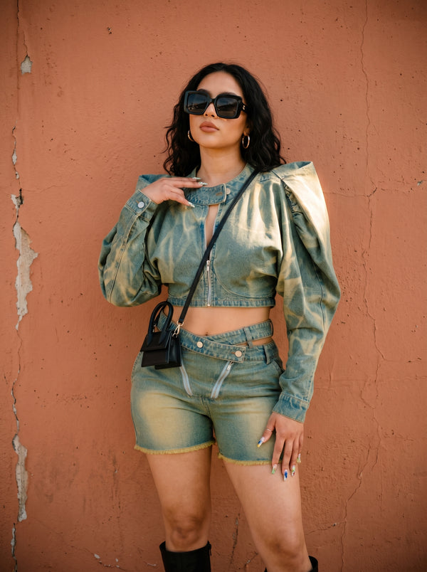 Athina's Unique Washed Denim Design Set